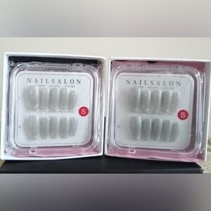Nails Salon Silver Press-On Nails